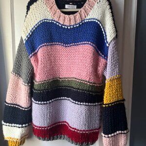 Women's Multicolor Chunky Knit Sweater New Without Tags, One Size